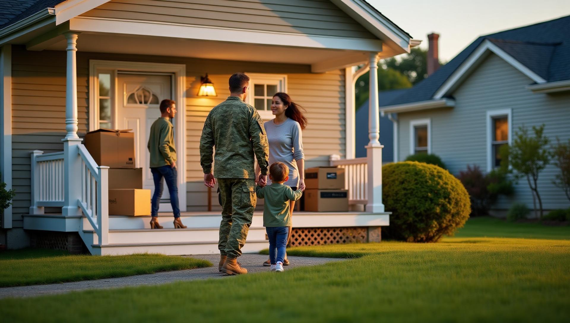 A military family arriving at their Annapolis Valley home